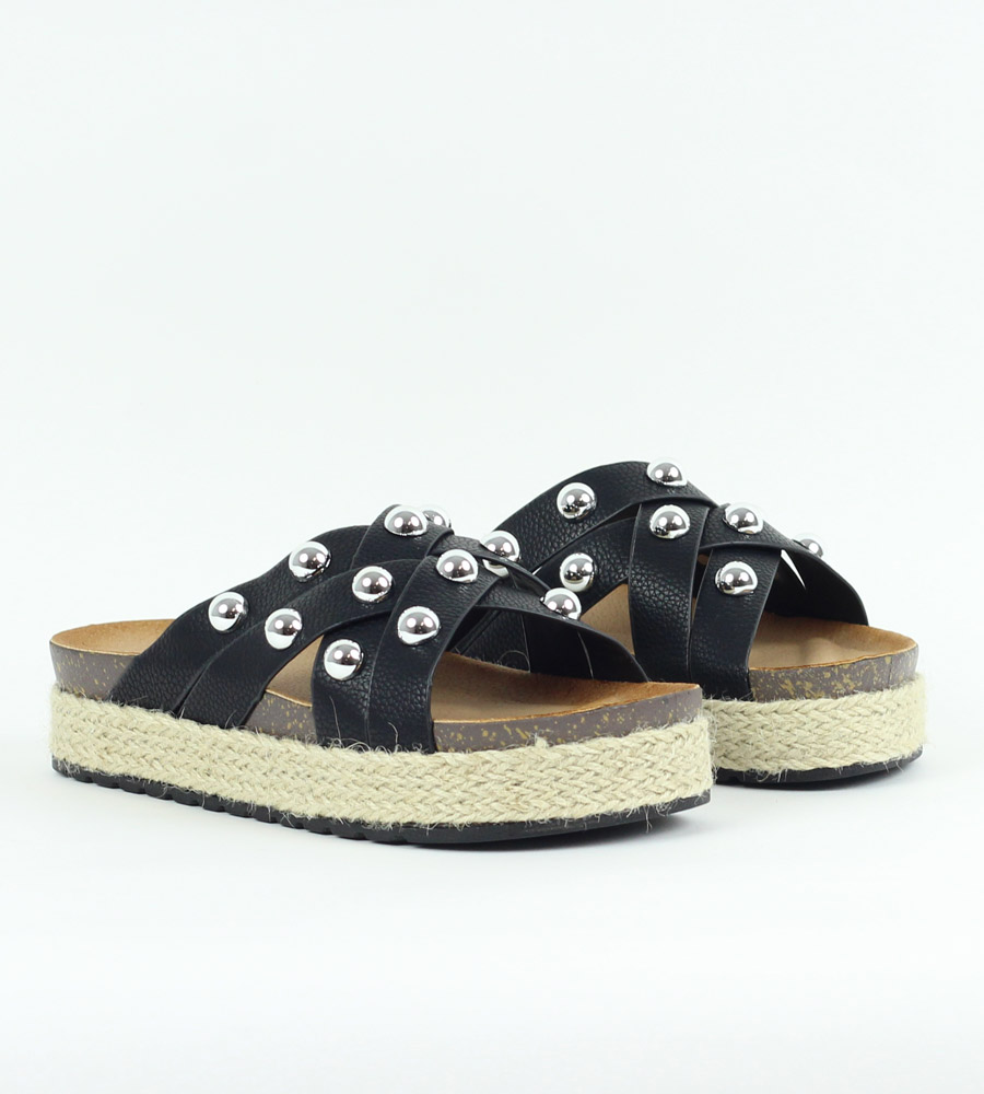 Flatforms χιαστί με τρουκς 35131
