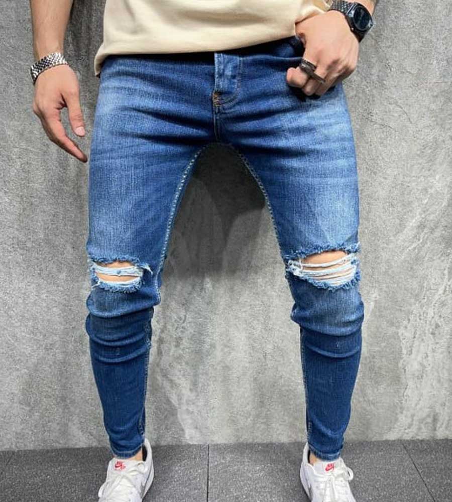 Skinny jean pant slash B6250