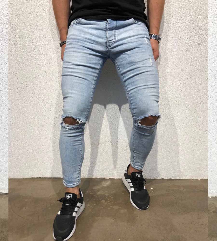 Παντελόνι jean ανδρικό damaged BL3306