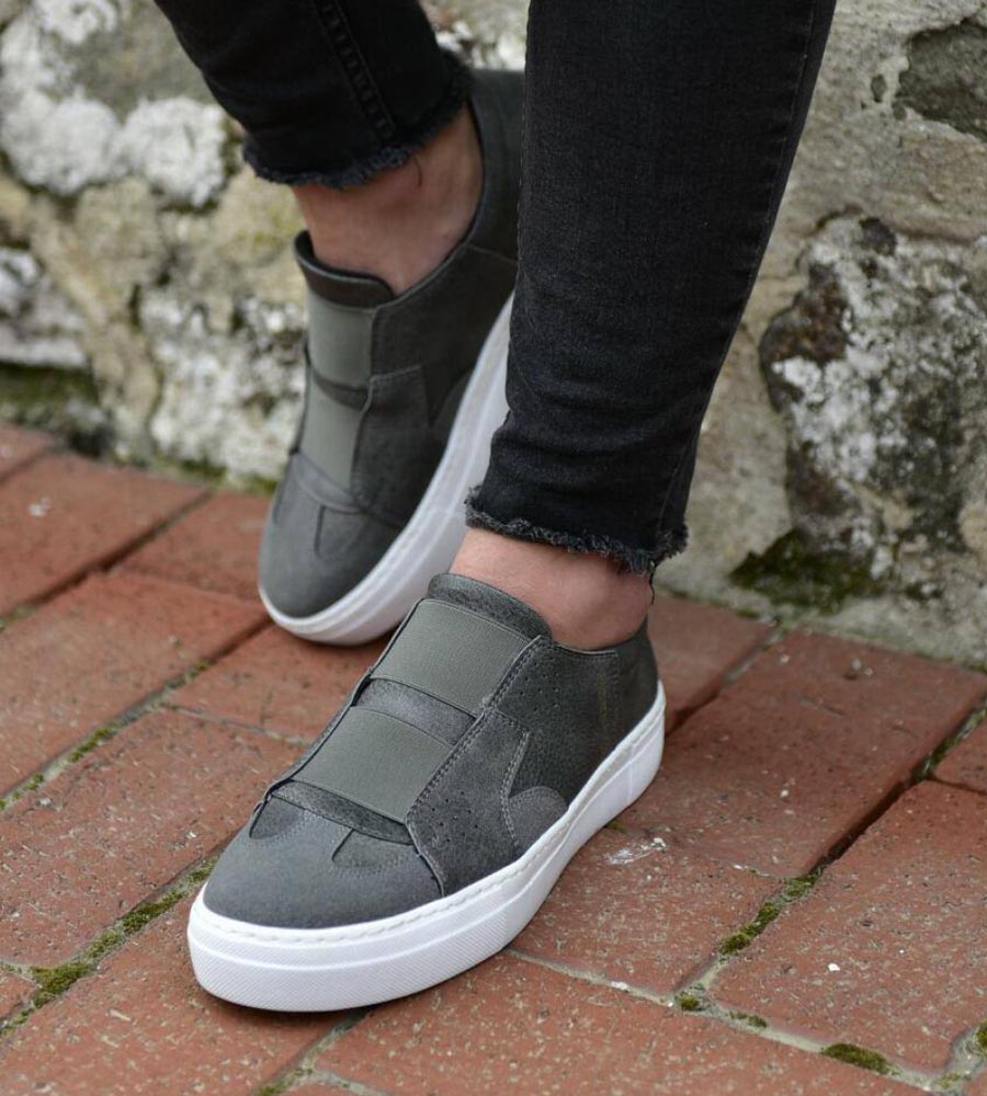 Men's sneakers with elastic bands C033