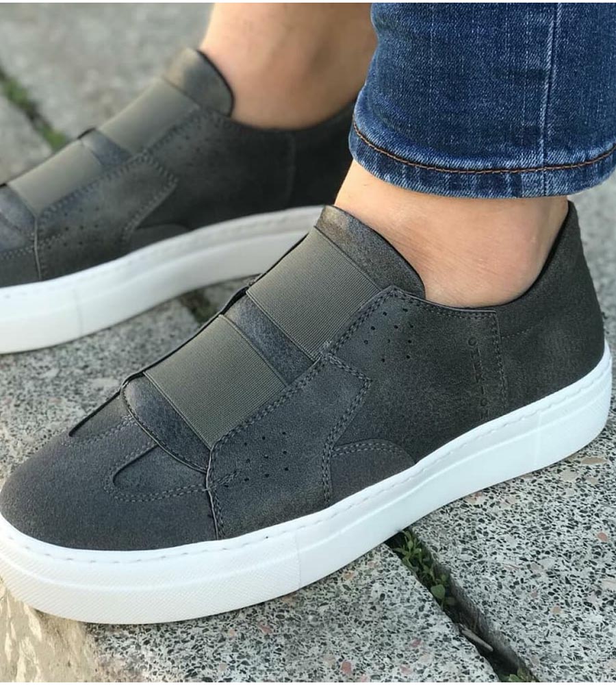 Men's sneakers with elastic bands C033