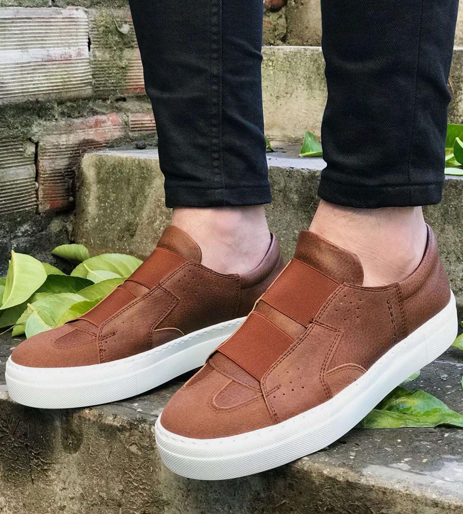 Men's sneakers with elastic bands C033
