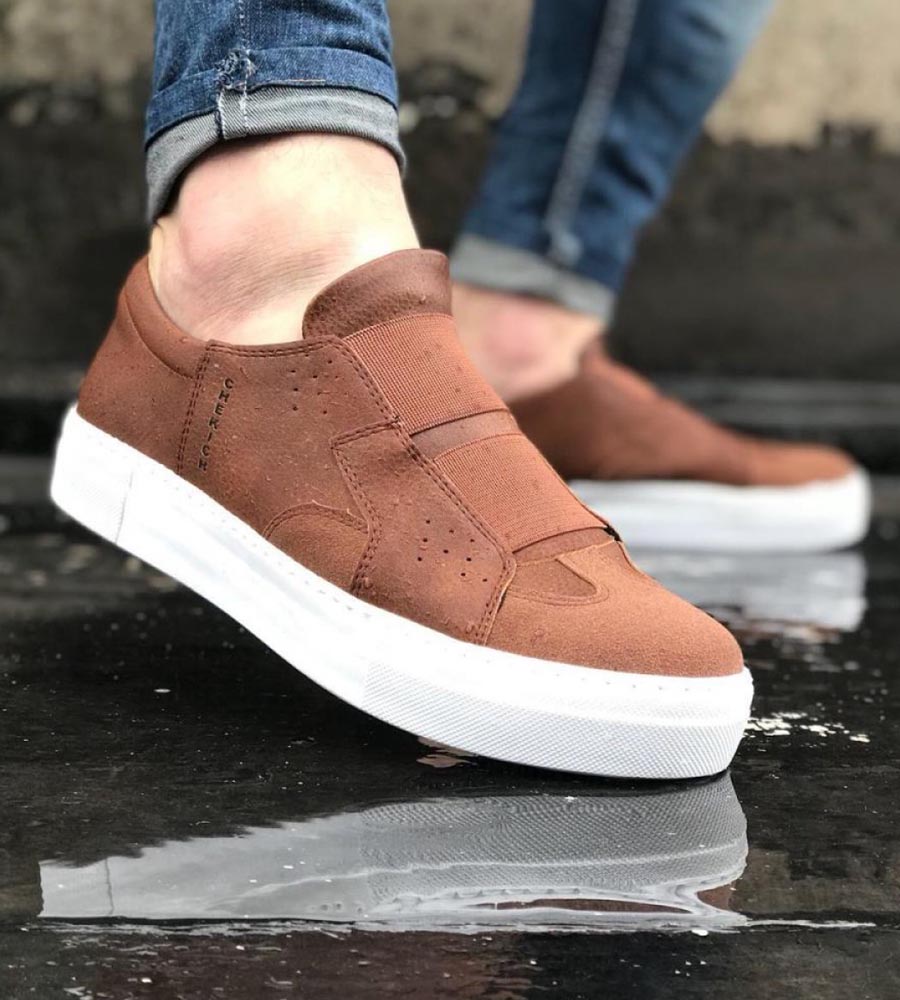 Men's sneakers with elastic bands C033