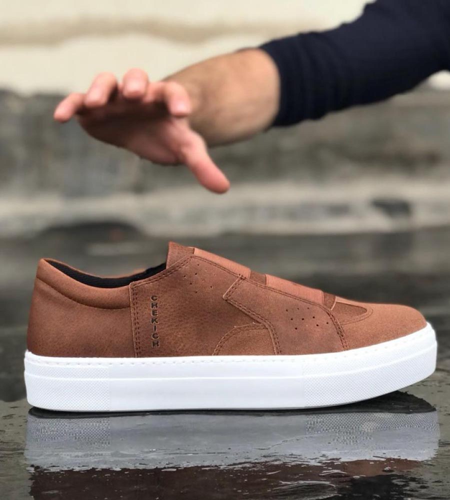 Men's sneakers with elastic bands C033