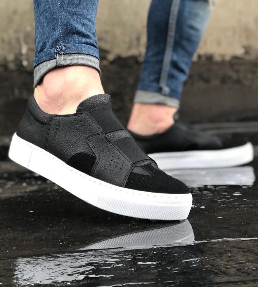 Men's sneakers with elastic bands C033