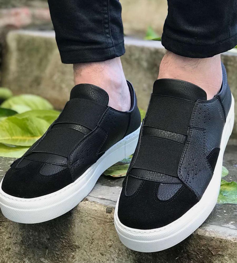 Men's sneakers with elastic bands C033