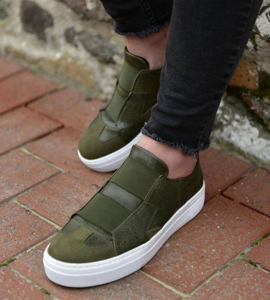 Men's sneakers with elastic bands C033