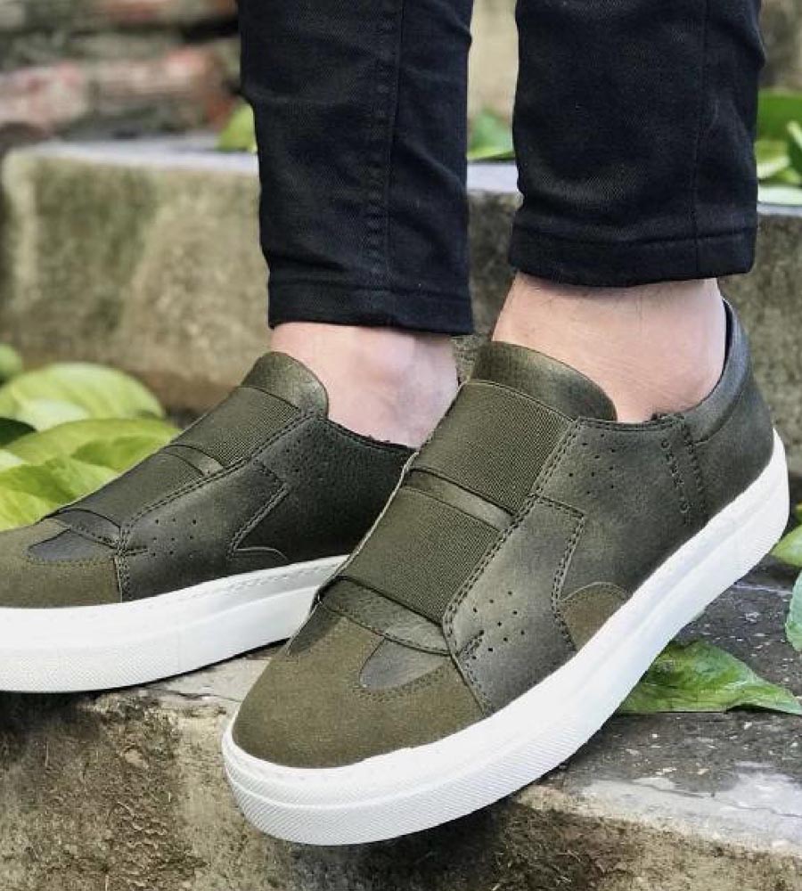 Men's sneakers with elastic bands C033
