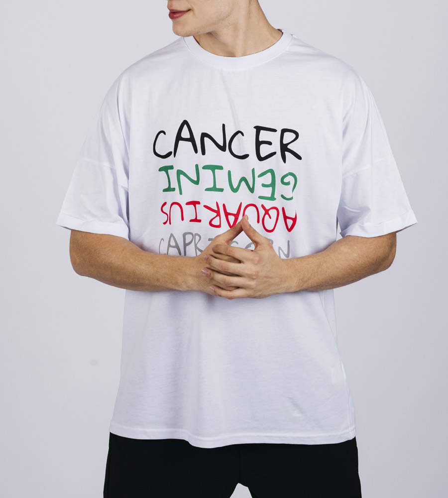 Oversized T-shirt ανδρικό -Zodiac- E5066