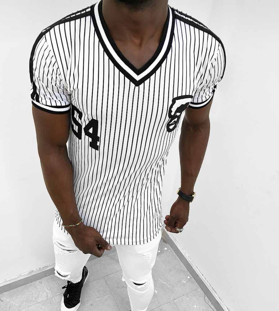 Mens stripes T-shirt K1069