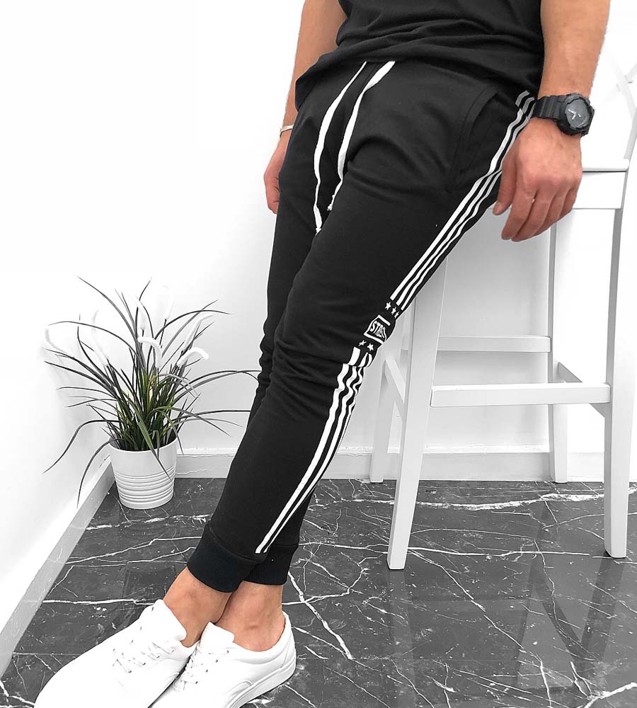Mens jogging pants stripes K2008