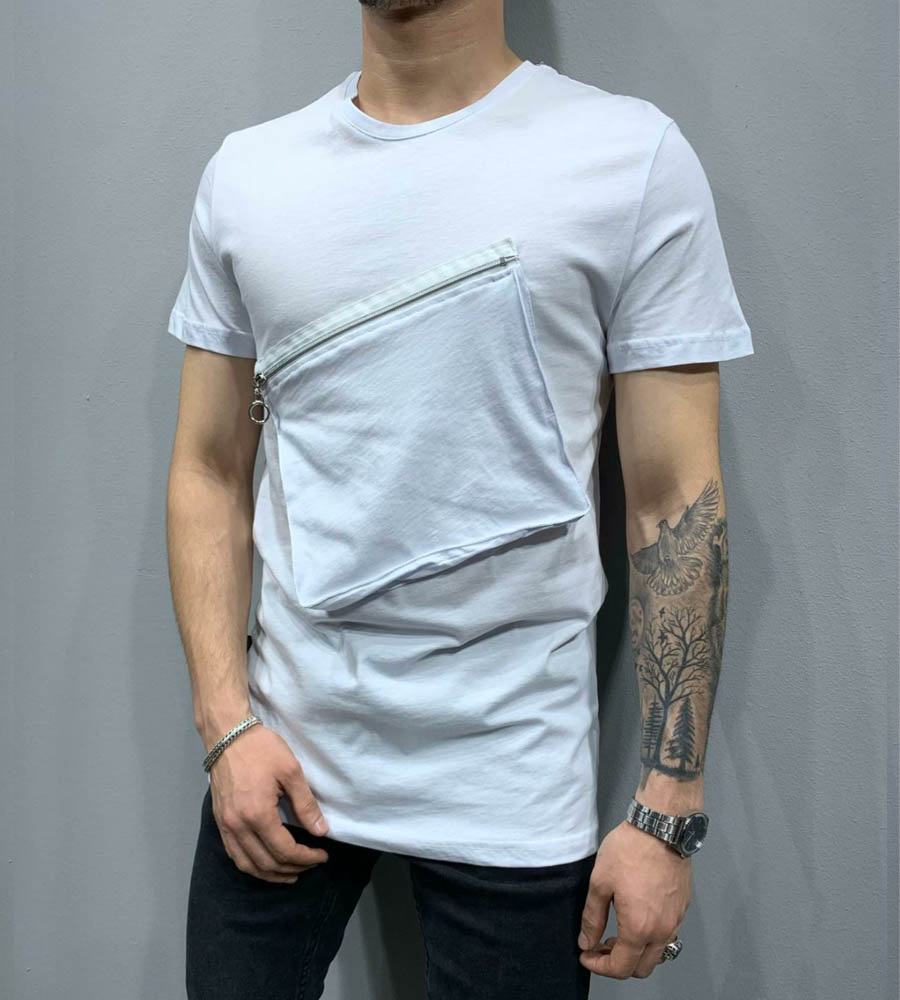 T-shirt ανδρικό zip and pocket PV25141