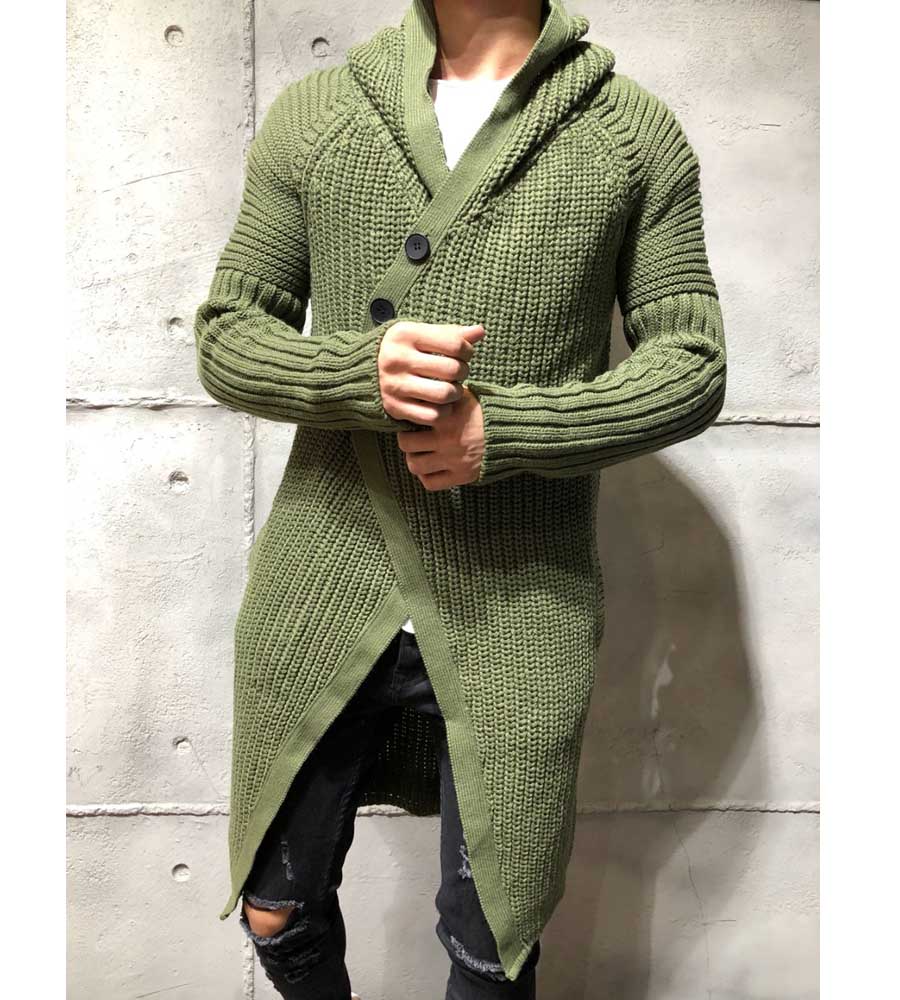 Ζακέτα πλεκτή ανδρική long με κουμπιά PV7024