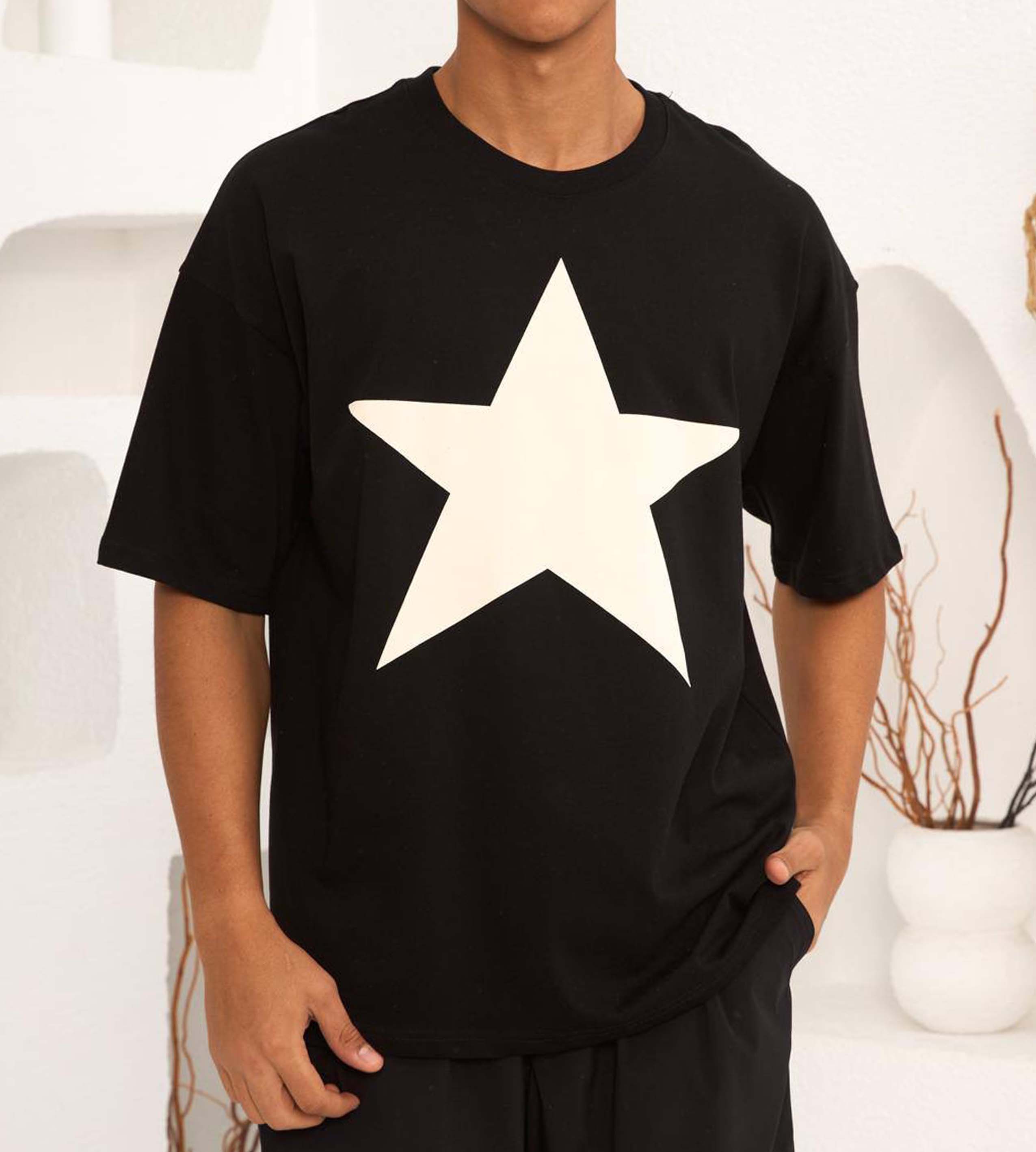 Oversized t-shirt -STAR- TR085EK