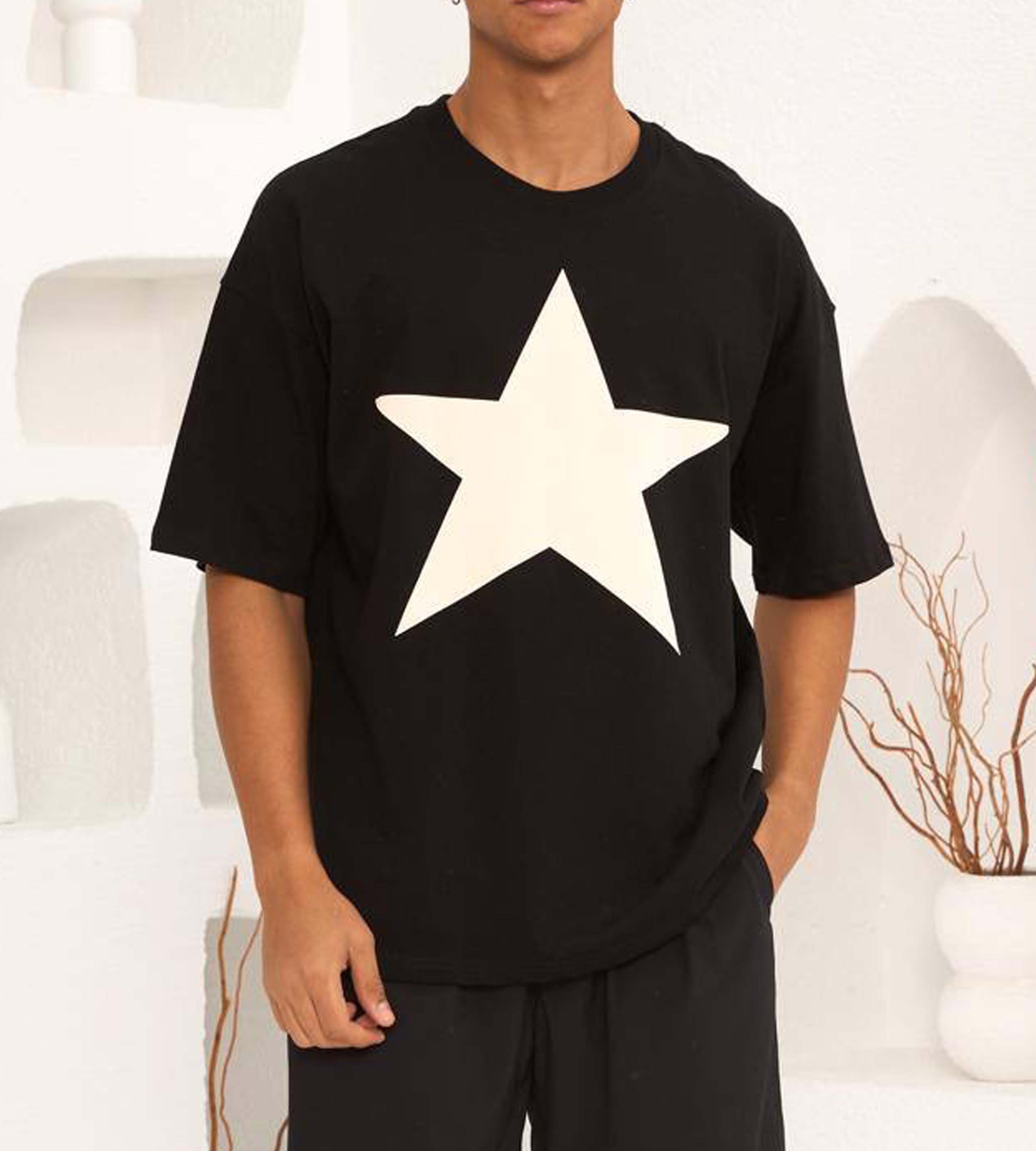 Oversized t-shirt -STAR- TR085EK