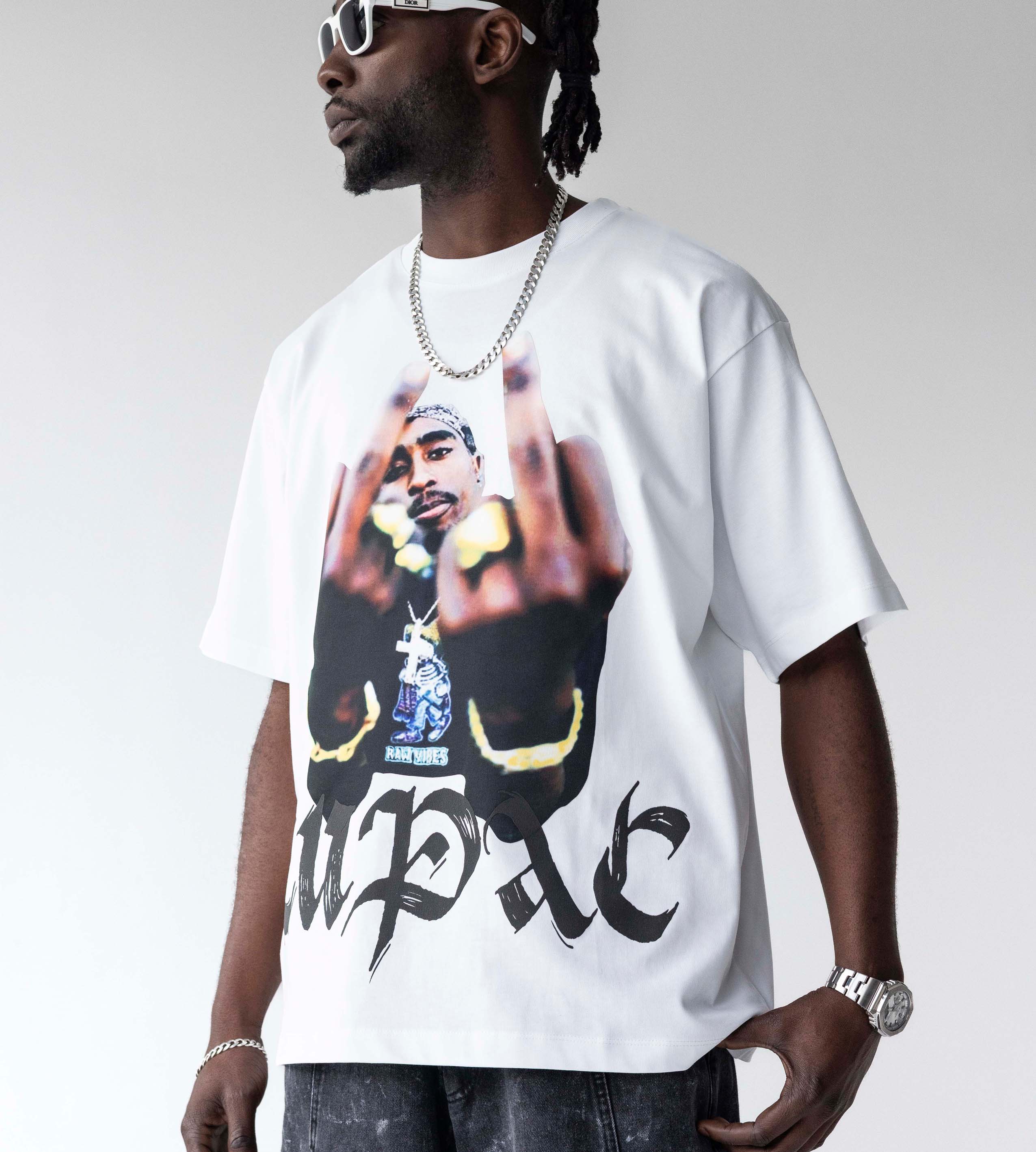 Oversized t-shirt -TUPAC- TR1734BL BLACK ISLAND
