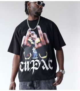 Oversized t-shirt -TUPAC- TR1734BL BLACK ISLAND