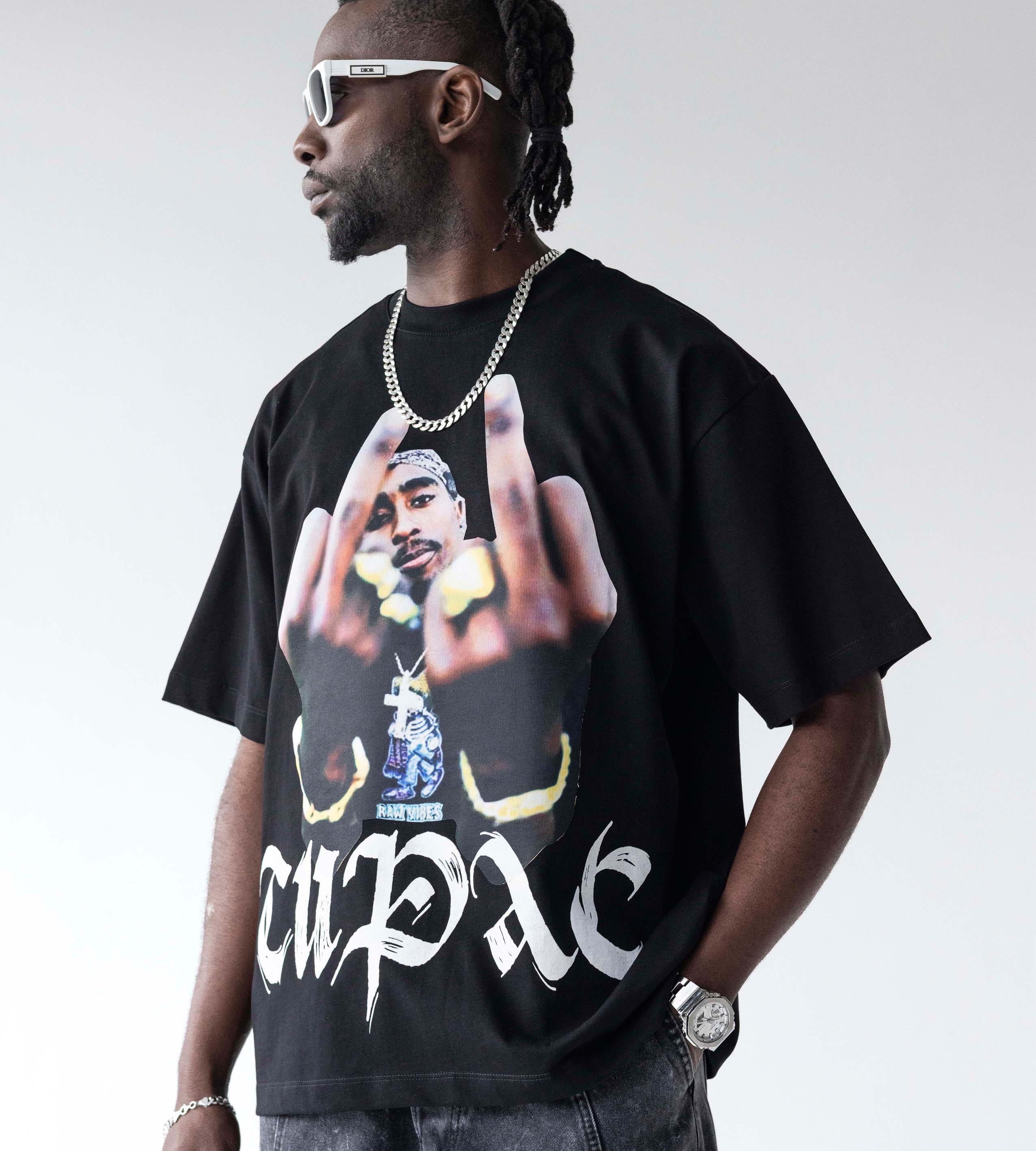 Oversized t-shirt -TUPAC- TR1734BL BLACK ISLAND