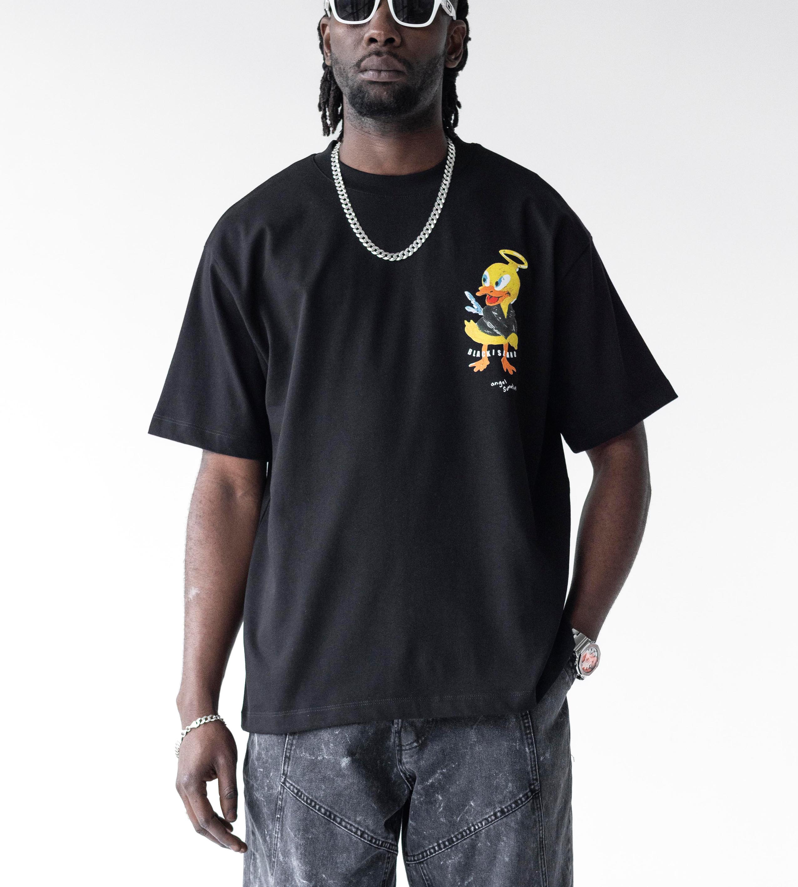 Oversized t-shirt -ANGEL- TR1755BL BLACK ISLAND