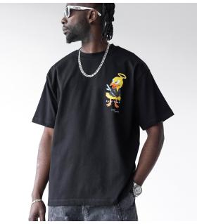 Oversized t-shirt -ANGEL- TR1755BL BLACK ISLAND