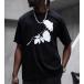 Oversized t-shirt -ROSE- TR1768BL BLACK ISLAND: img 1
