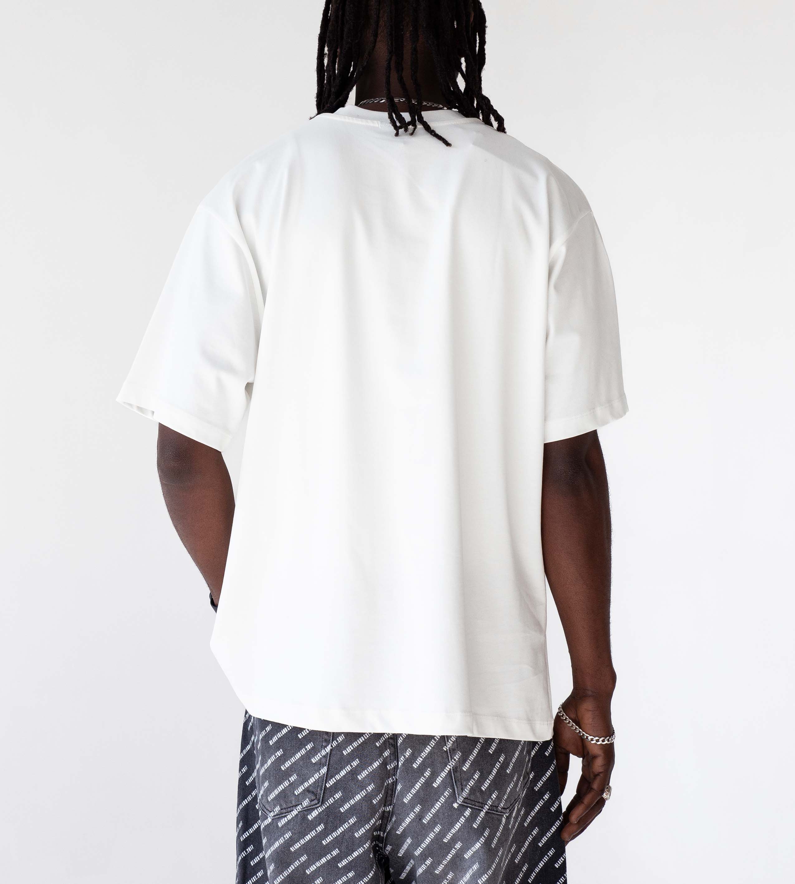 Oversized t-shirt -ISL CLOTHING- TR1824BL BLACK ISLAND