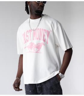Oversized t-shirt -FAST MONEY- TR1869BL BLACK ISLAND