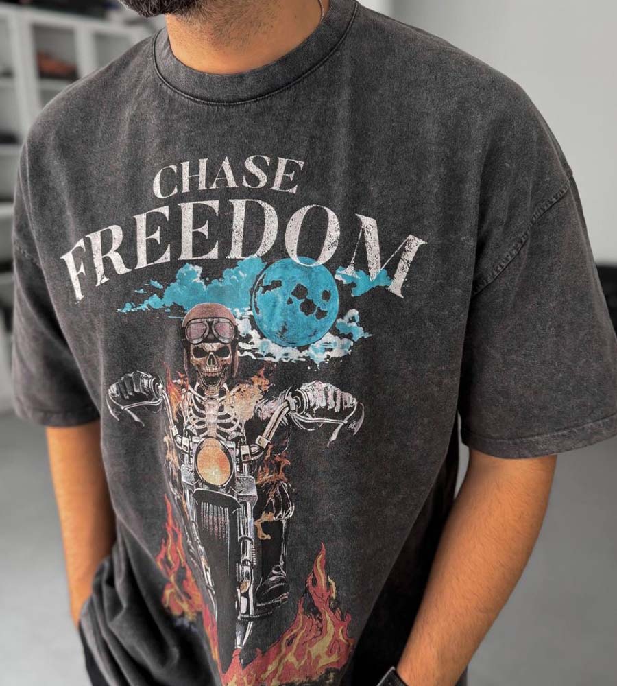 Oversized t-shirt -FREEDOM- TR190JA