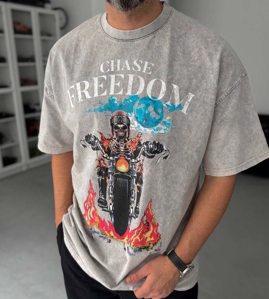 Oversized t-shirt -FREEDOM- TR190JA