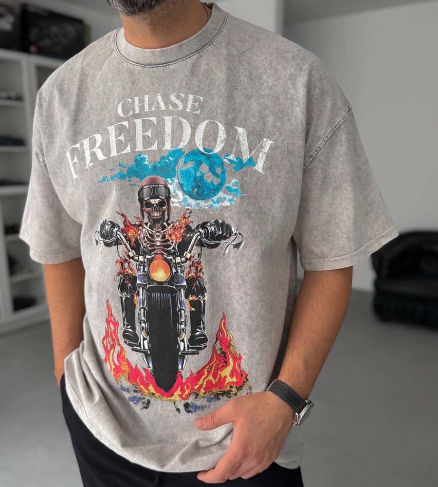 Oversized t-shirt -FREEDOM- TR190JA