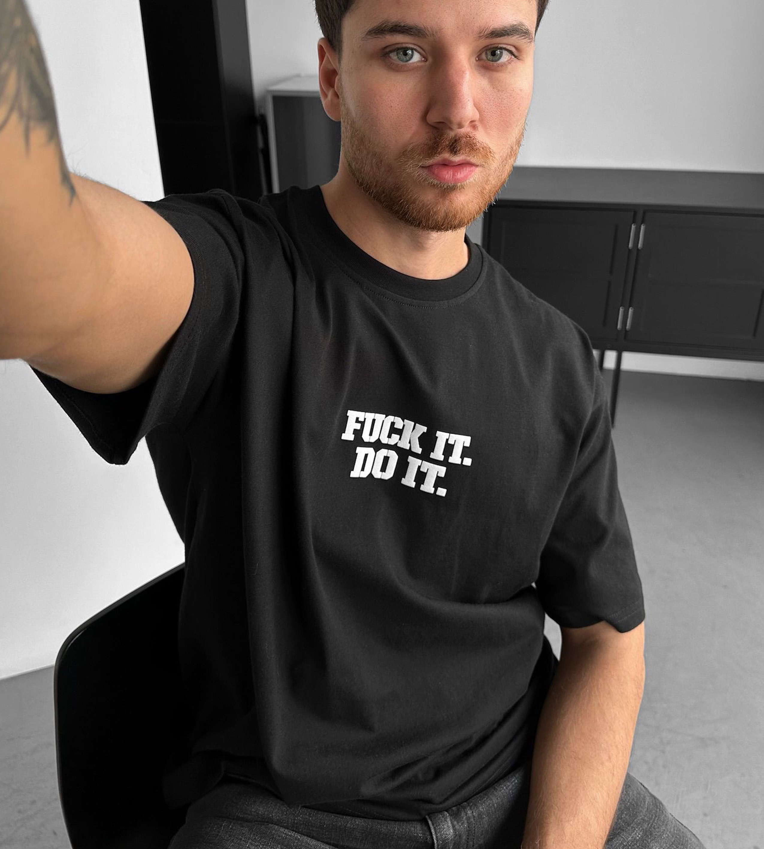 Oversized t-shirt -FUCK IT DO IT- TR2299MF