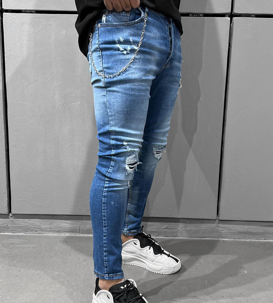 Skinny jean pant slash TR6552BL