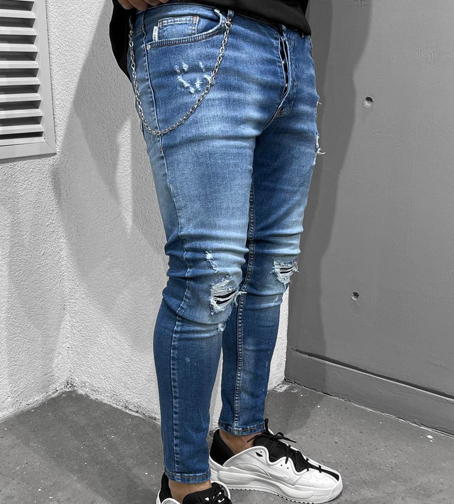 Skinny jean pant slash TR6552BL
