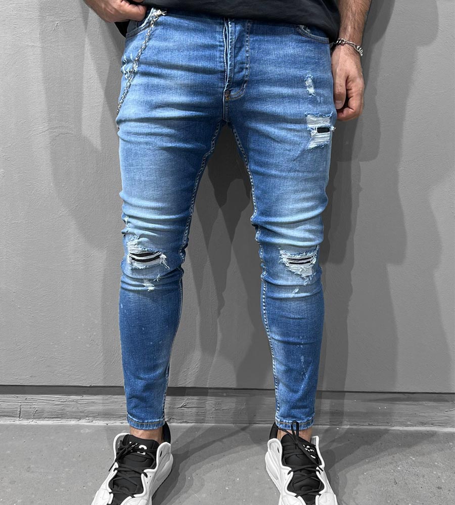 Skinny jean pant slash TR6552BL