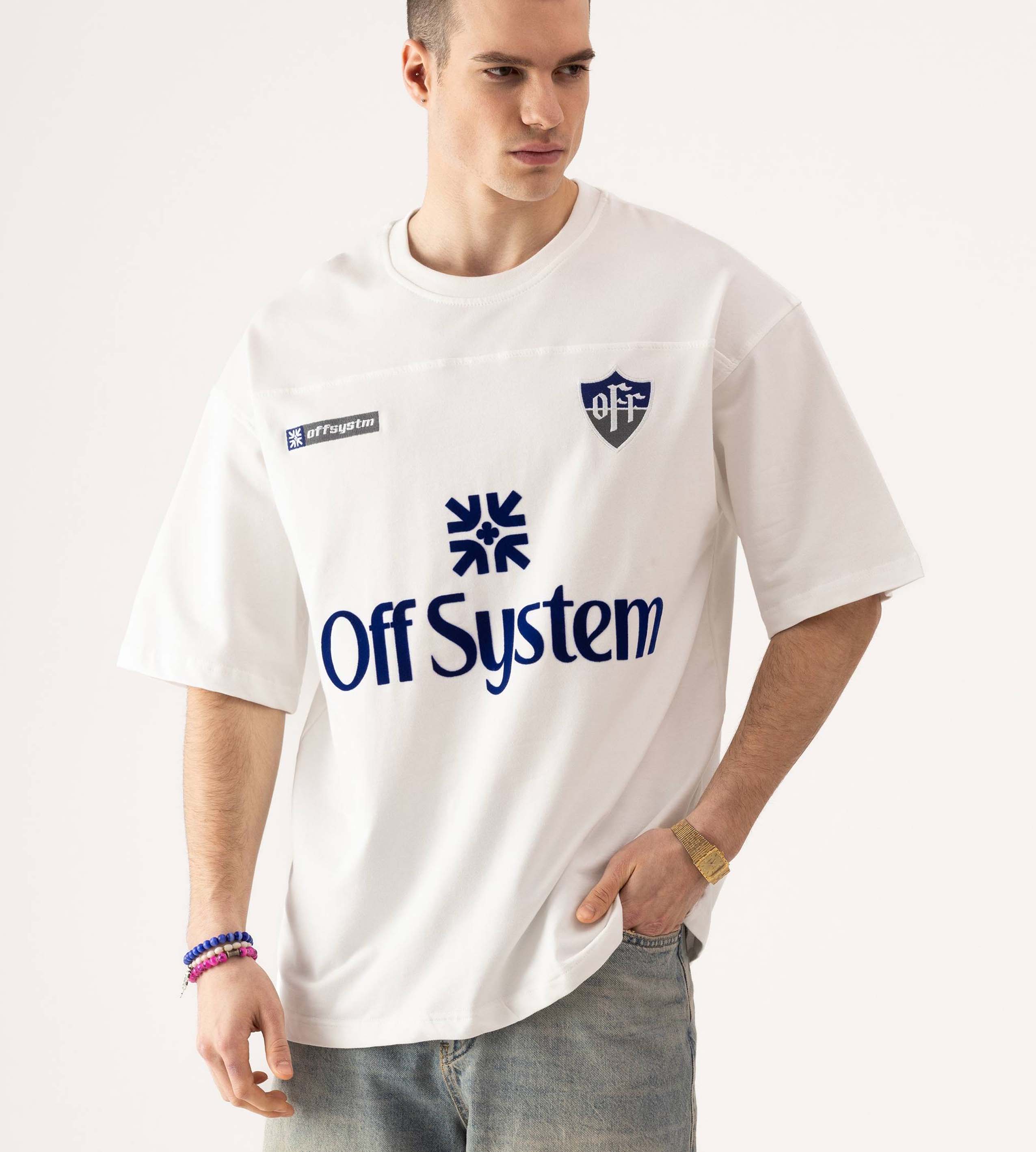 Oversized t-shirt -OFF SYSTEM- TR8243PE