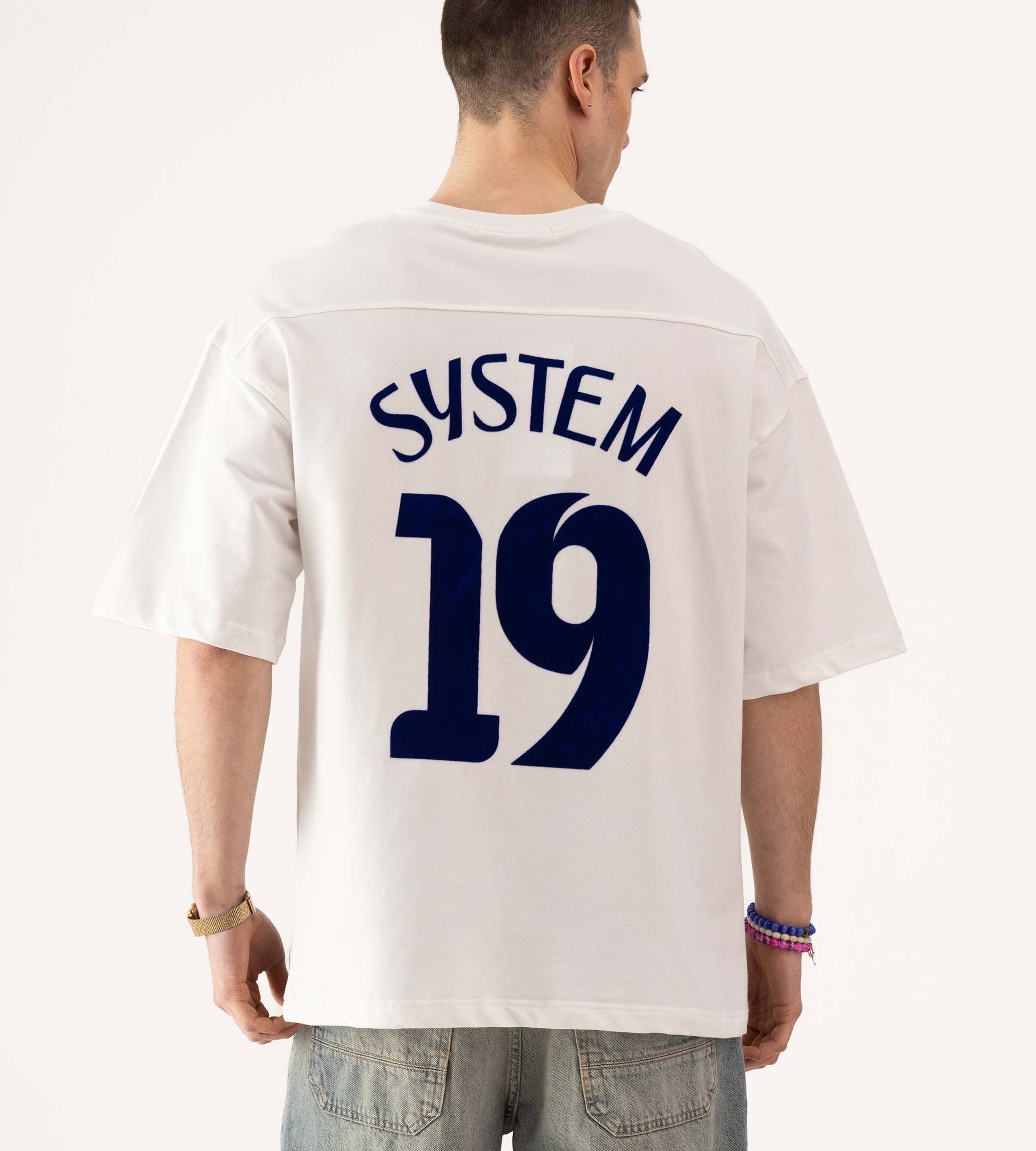 Oversized t-shirt -OFF SYSTEM- TR8243PE