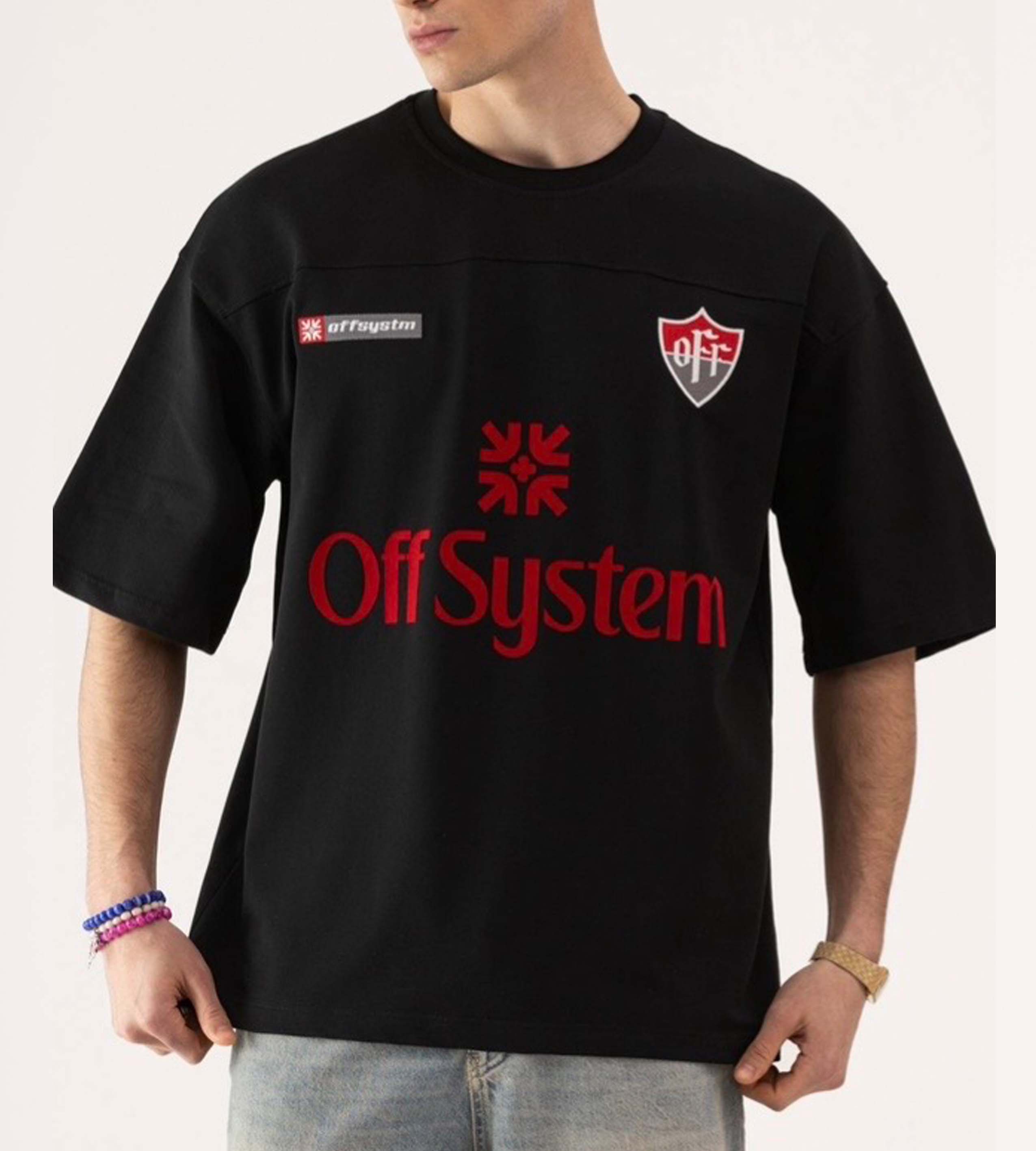 Oversized t-shirt -OFF SYSTEM- TR8243PE