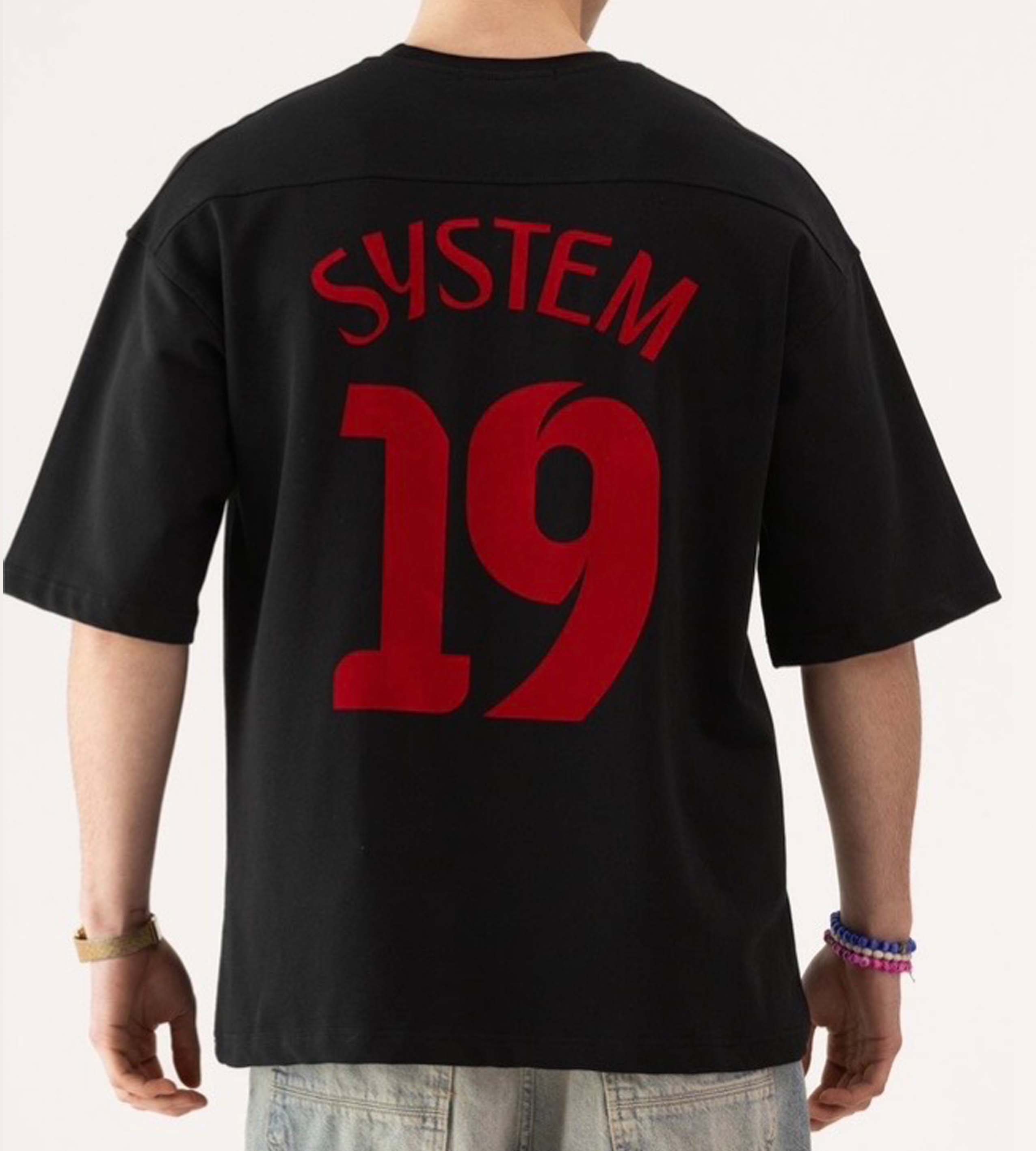 Oversized t-shirt -OFF SYSTEM- TR8243PE