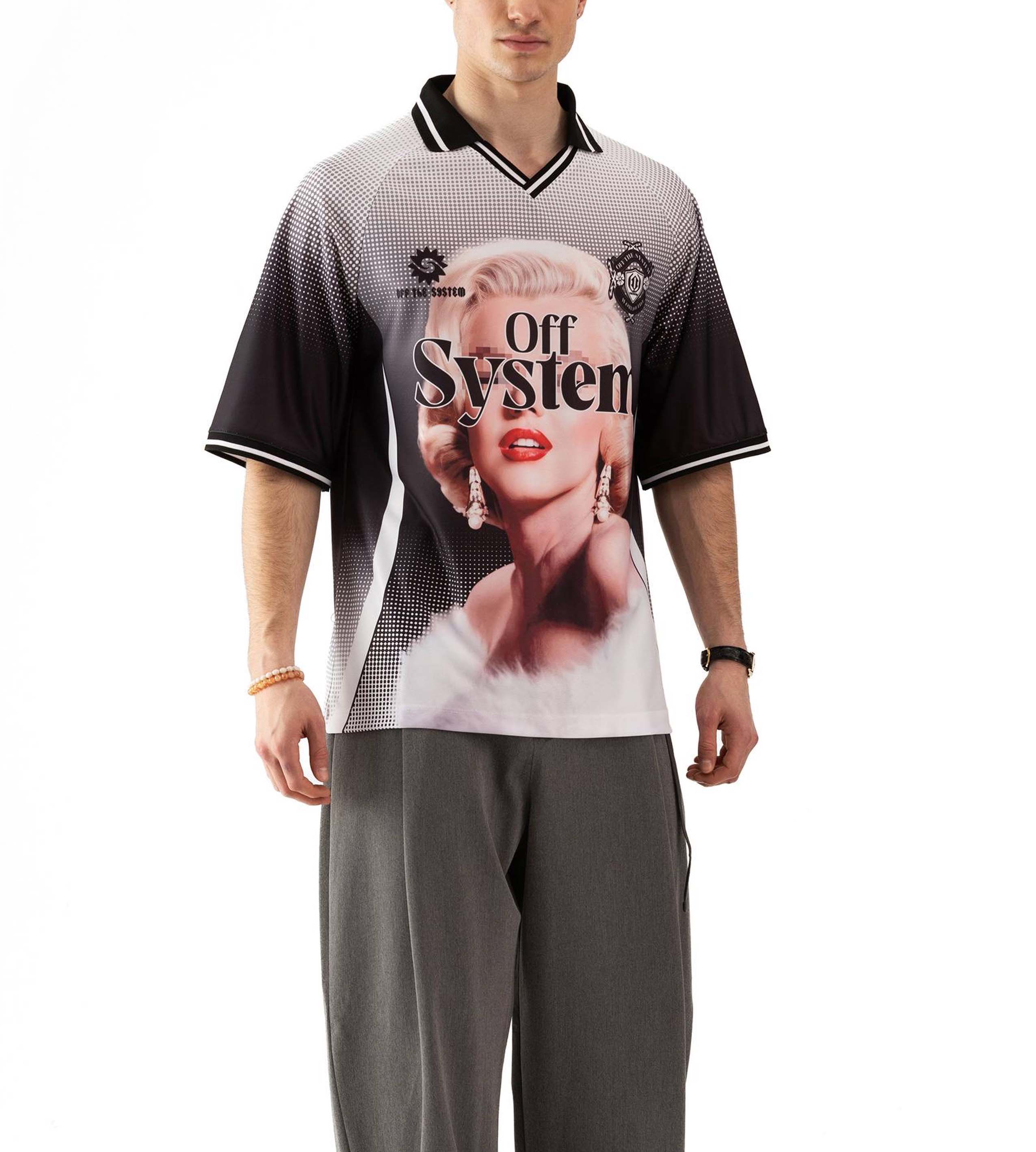 Oversized t-shirt -OFF SYSTEM- TR8894PE