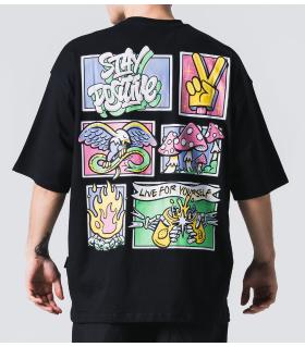 Oversized t-shirt -STAY POSITIVE-  TRM0128