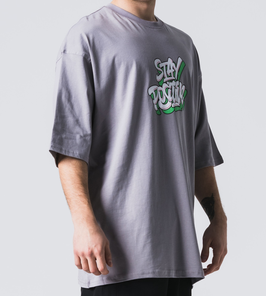 Oversized t-shirt -STAY POSITIVE-  TRM0128
