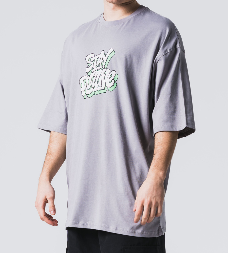 Oversized t-shirt -STAY POSITIVE-  TRM0128