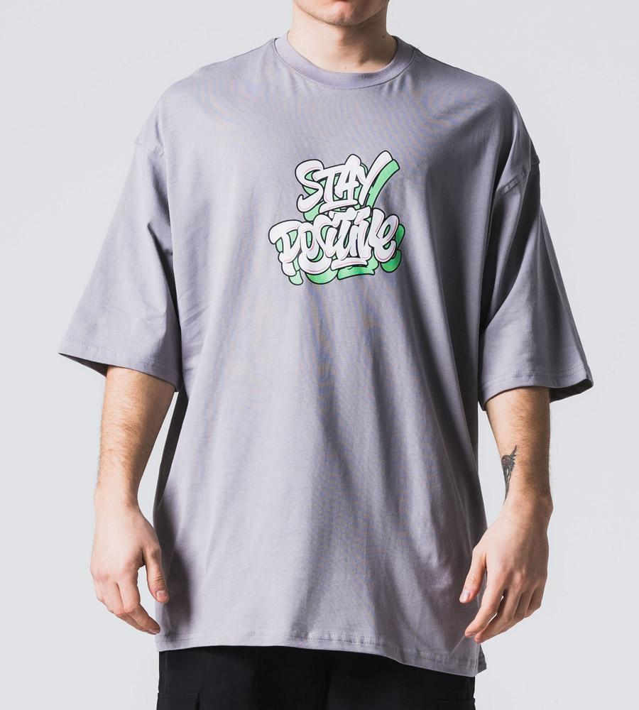 Oversized t-shirt -STAY POSITIVE-  TRM0128