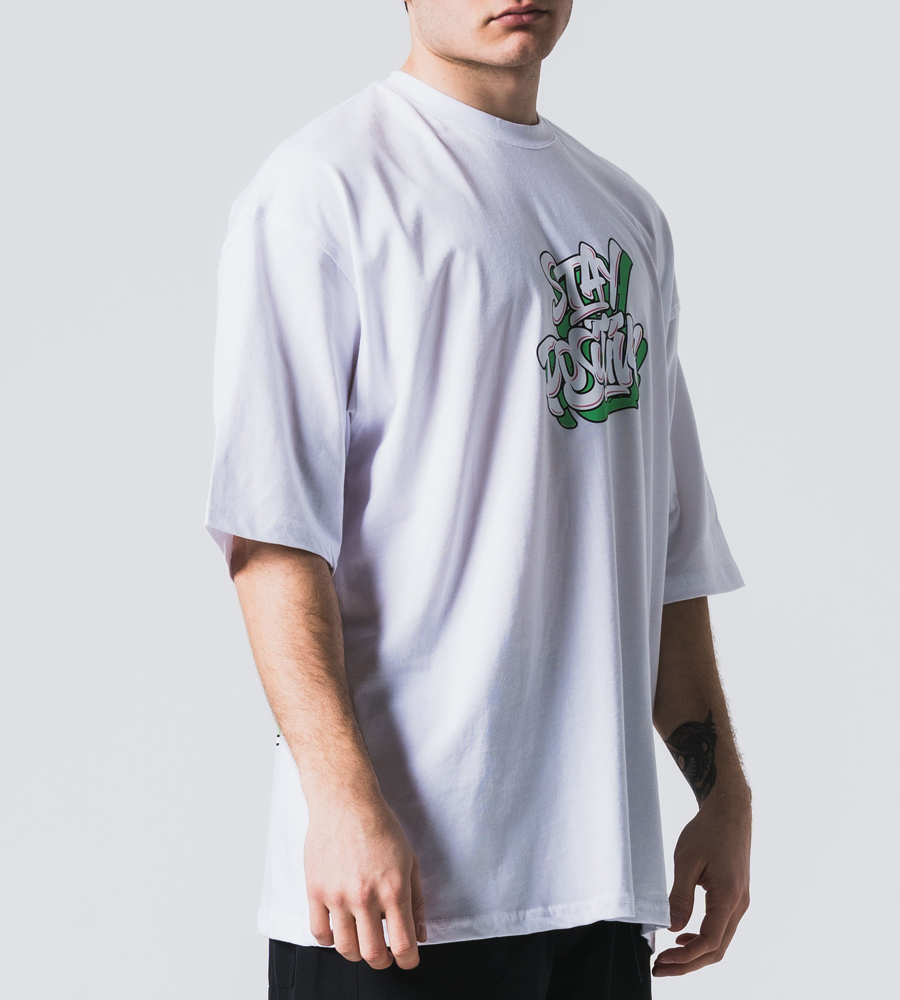 Oversized t-shirt -STAY POSITIVE-  TRM0128
