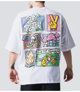 Oversized t-shirt -STAY POSITIVE-  TRM0128