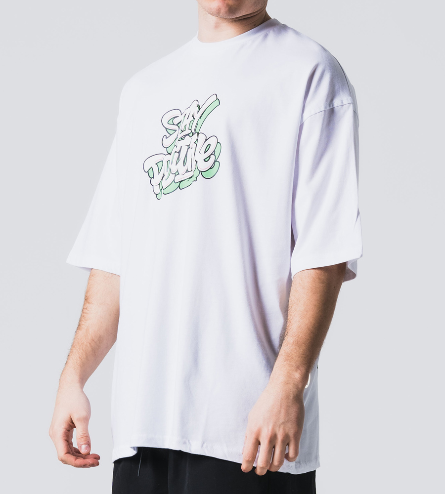 Oversized t-shirt -STAY POSITIVE-  TRM0128